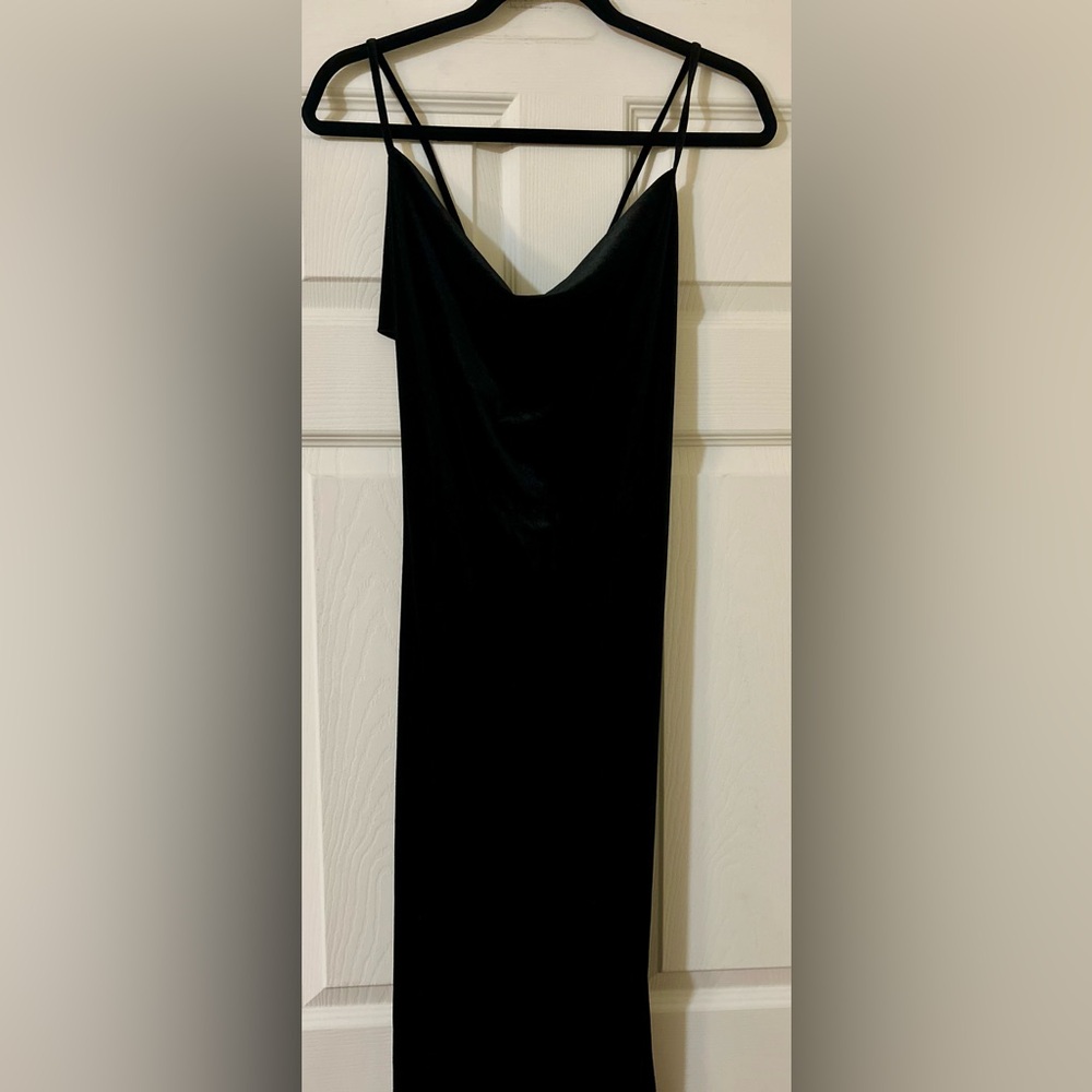 NWOT BLACK VELVET MERMAID DRESS COSPLAY HOLIDAY PARTY SPECIAL OCCASION NYE PROM - Picture 7 of 13